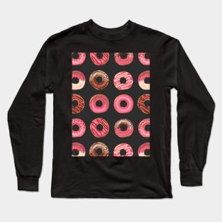 Sweet pink glazed donuts Long Sleeve T-Shirt